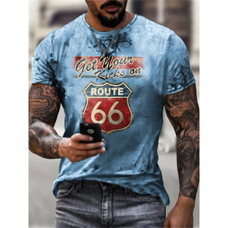 Men's Route 66 Printed T Shirts