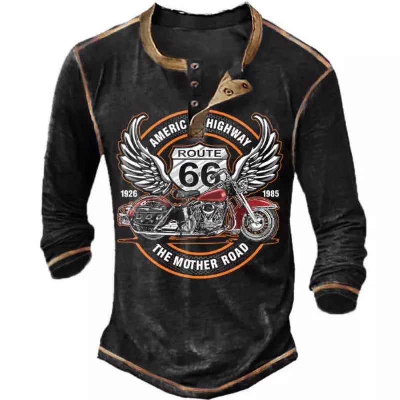 Men's Outdoor Henley Long Sleeve T-Shirt