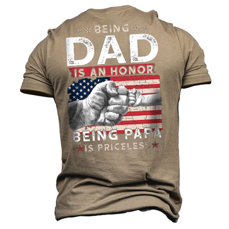 American Flag Being Dad Men's T-Shirt