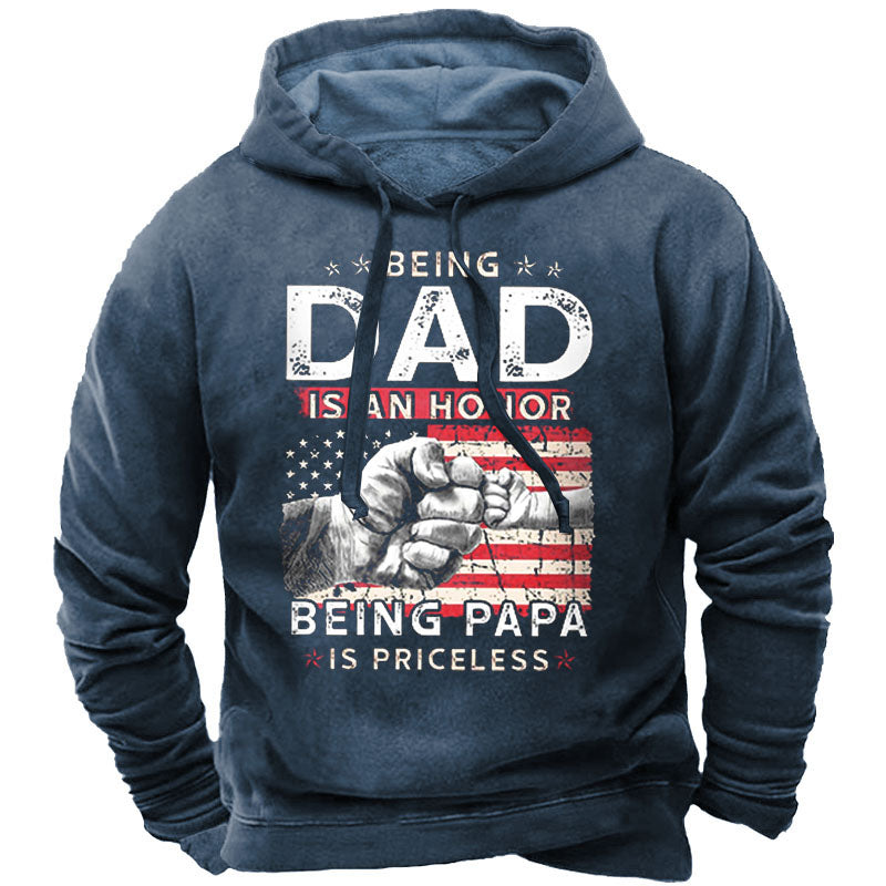 American Flag Being Dad Hoodie For Men