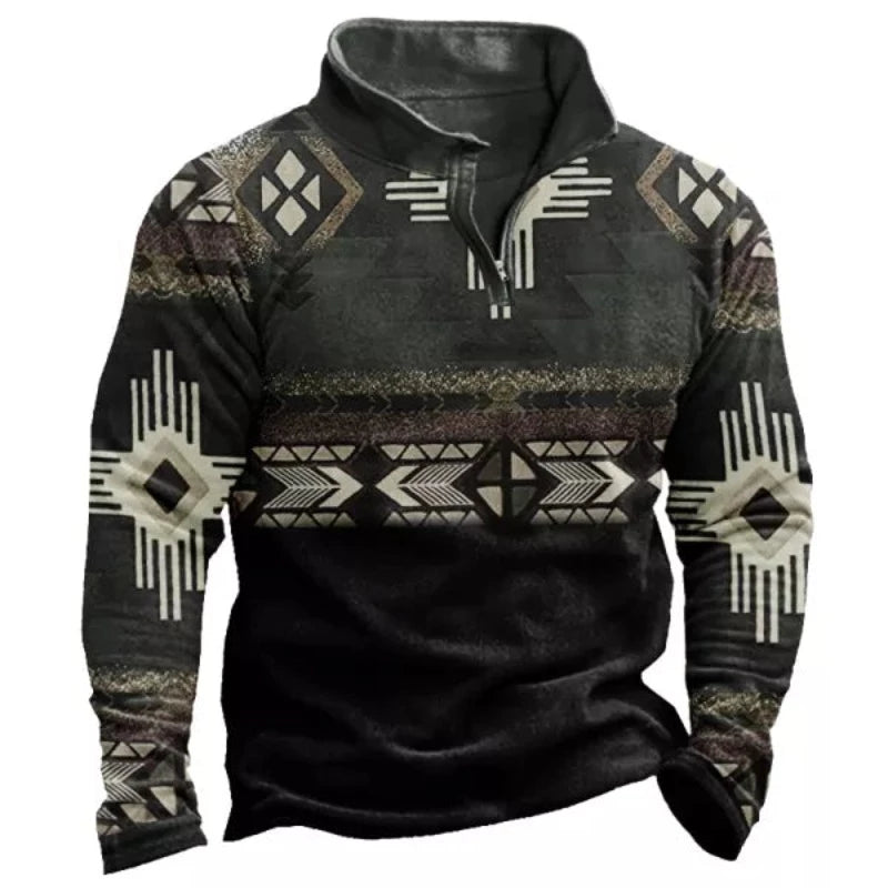 Men's Winter Lapel Sweatshirt