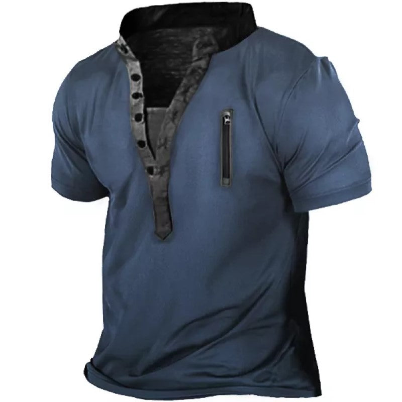 Men's Outdoor Retro Printed Short Sleeve T-Shirt