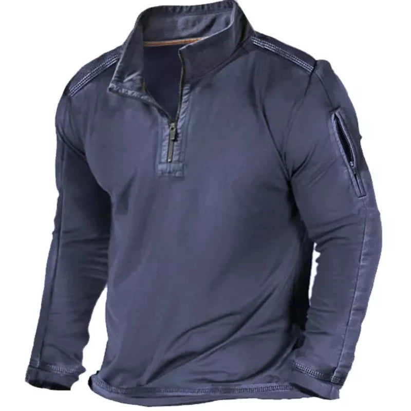 Men Outdoor Zipper Pocket T-Shirt