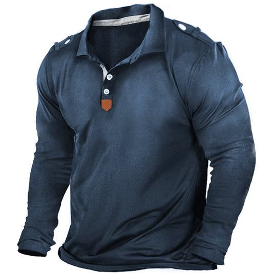 Men's Outdoor Military Tactical Long Sleeve Polo Shirt