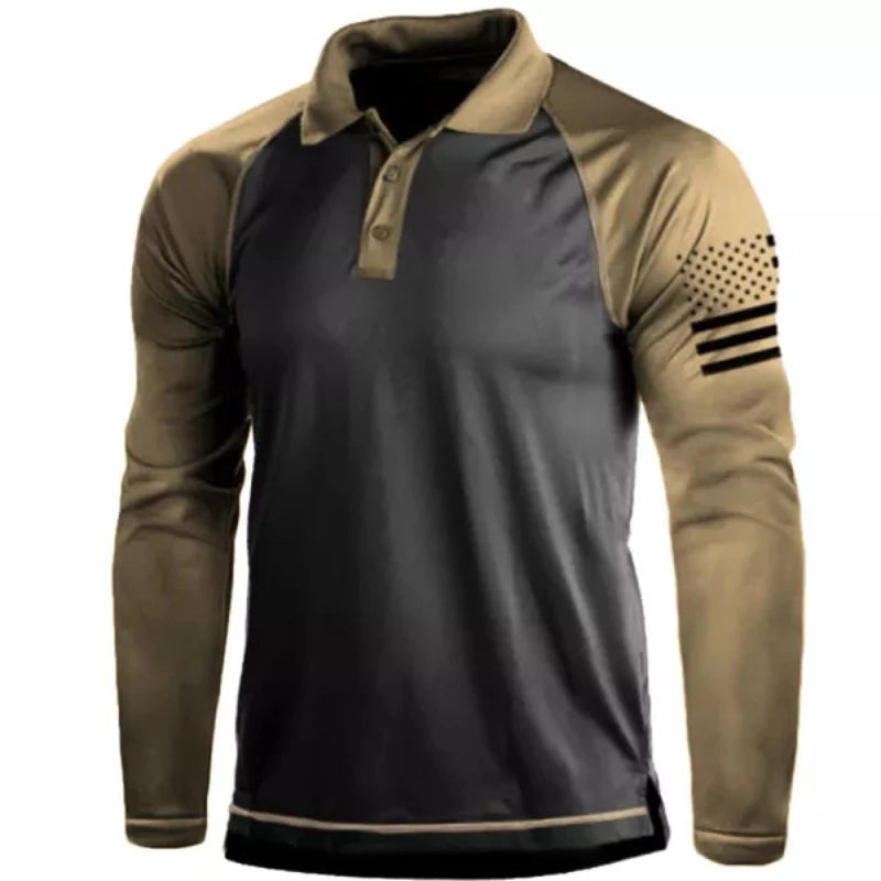 Men's Outdoor Tactical Polo Long Sleeve T-Shirt