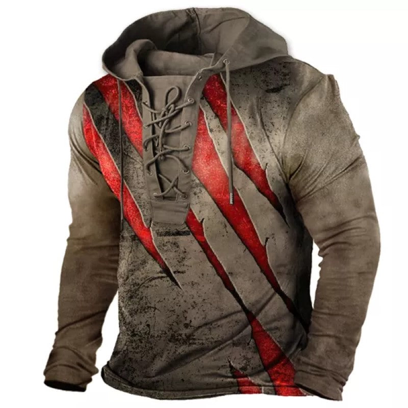 Outdoor Tactical Lace-Up Hoodies
