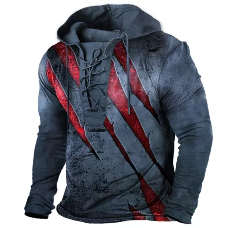 Outdoor Tactical Lace-Up Hoodies