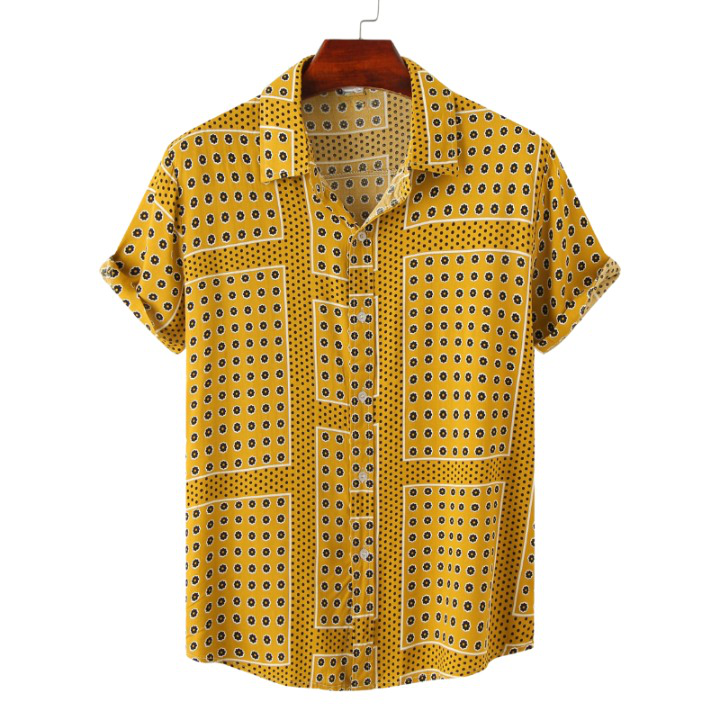 Dot Pattern Casual Short Sleeve Shirt