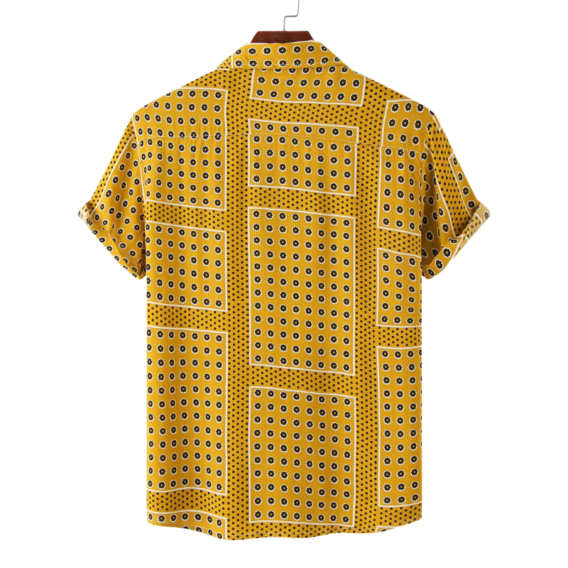 Dot Pattern Casual Short Sleeve Shirt