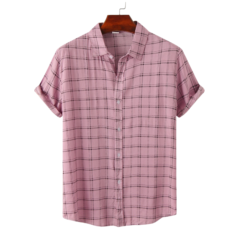 Semi-Formal Plaid Short Sleeve Shirt