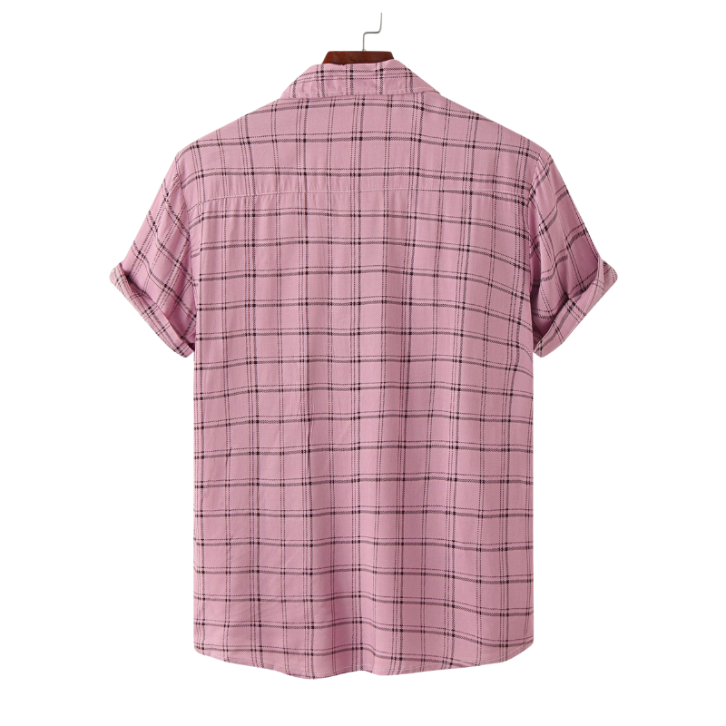 Semi-Formal Plaid Short Sleeve Shirt