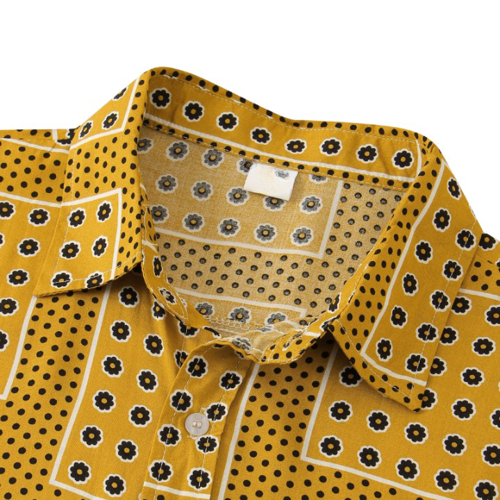 Dot Pattern Casual Short Sleeve Shirt