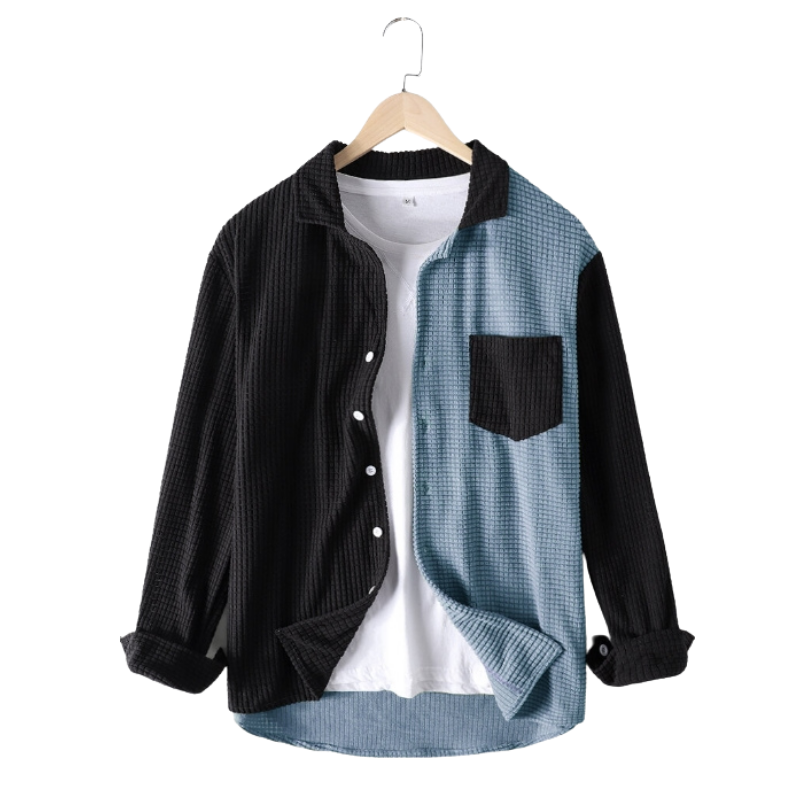 Fashionable Color Matching Long-Sleeved Shirt