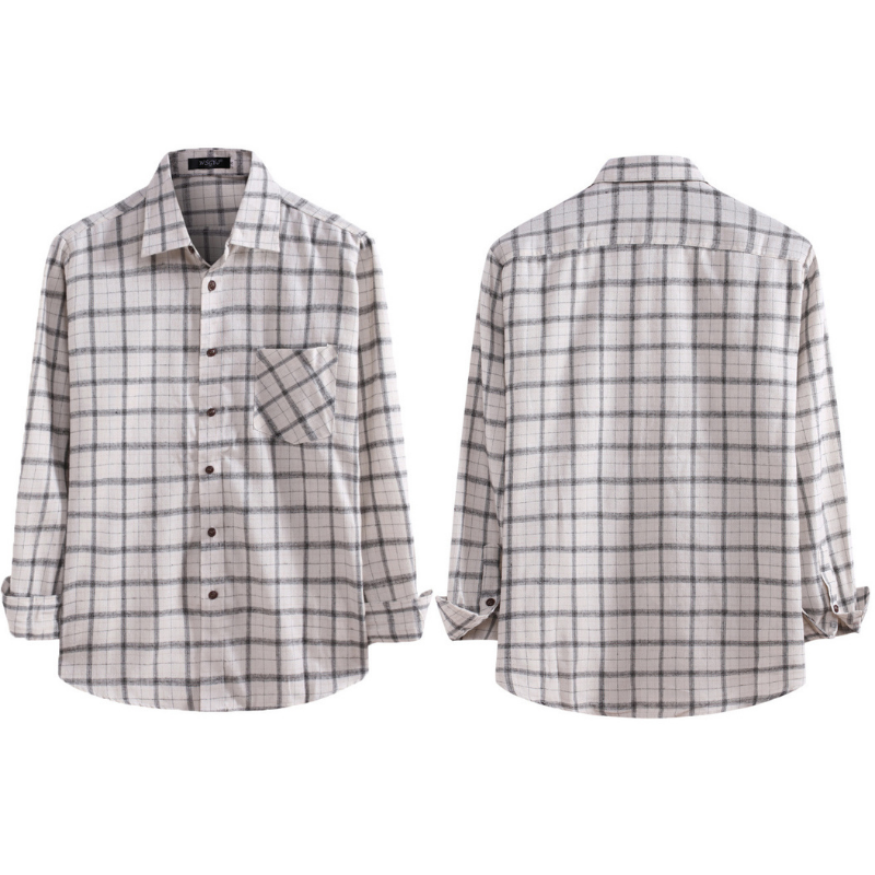Casual Fit Plaid Shirt With Long Sleeves