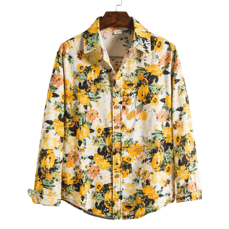 Casual Floral 3D Printed Long Sleeves Shirt