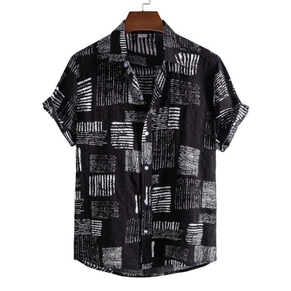 S27 Classic Black Patch Work Shirt