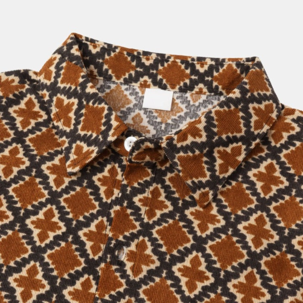 Autumn Mural Printed Full Sleeve Shirt
