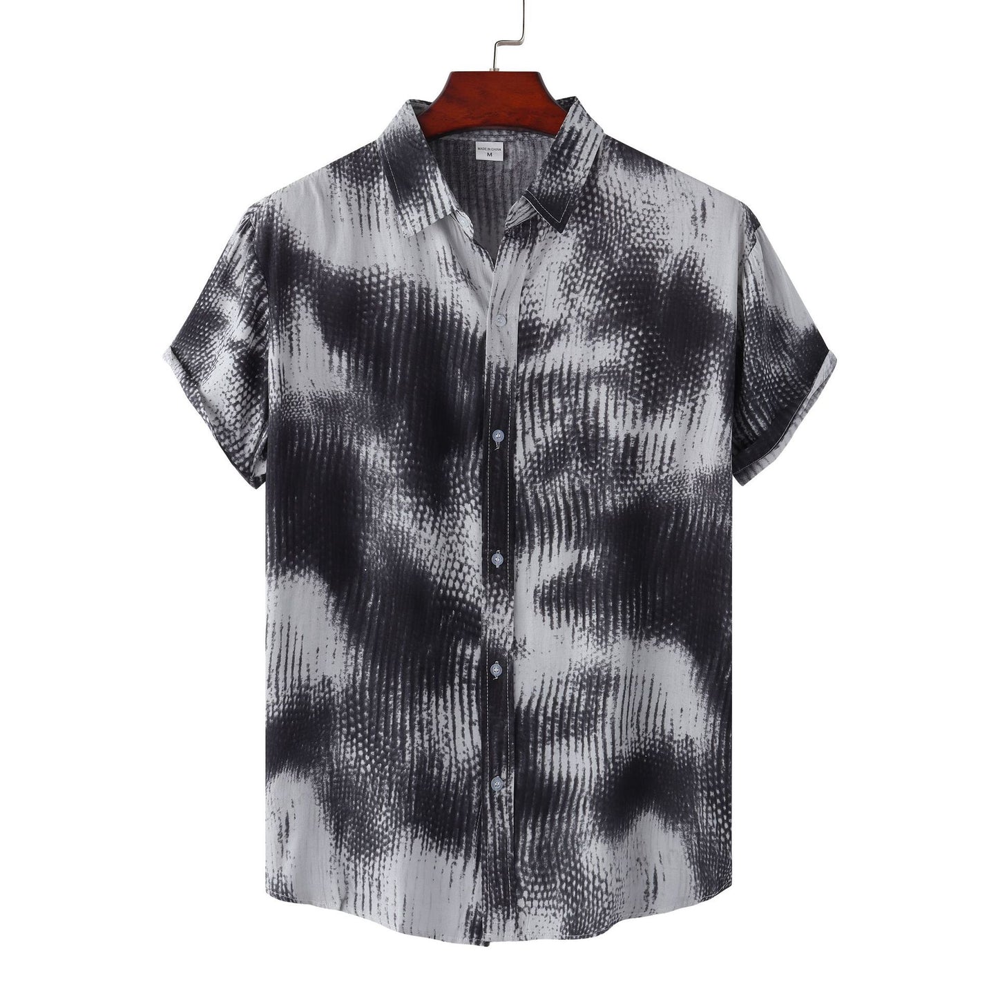 Casual Monochrome Short Sleeve Shirt