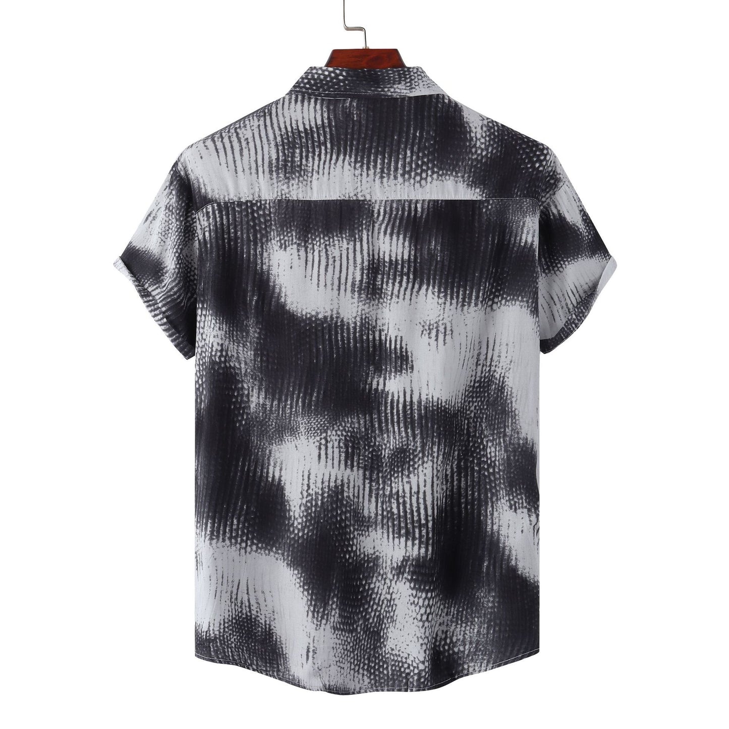 Casual Monochrome Short Sleeve Shirt