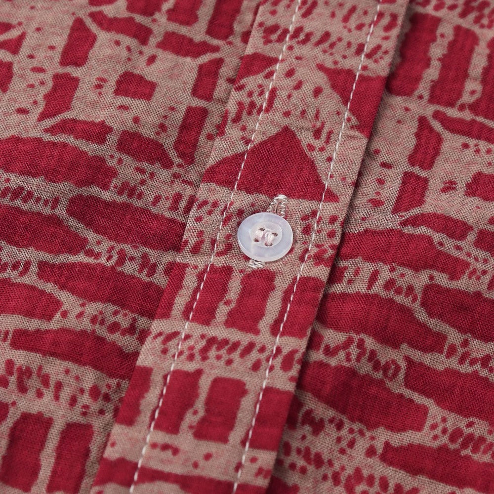Aztec Printed Short Sleeve Shirt