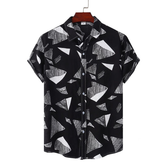 Geometric Printed Short Sleeve Shirt