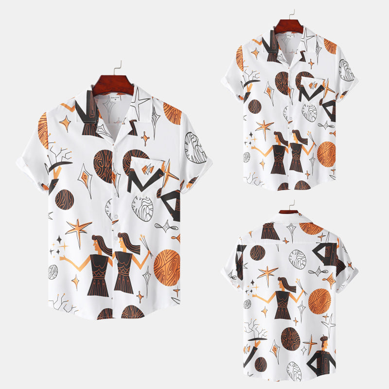 Ice Silk Digital Printed Short Sleeve