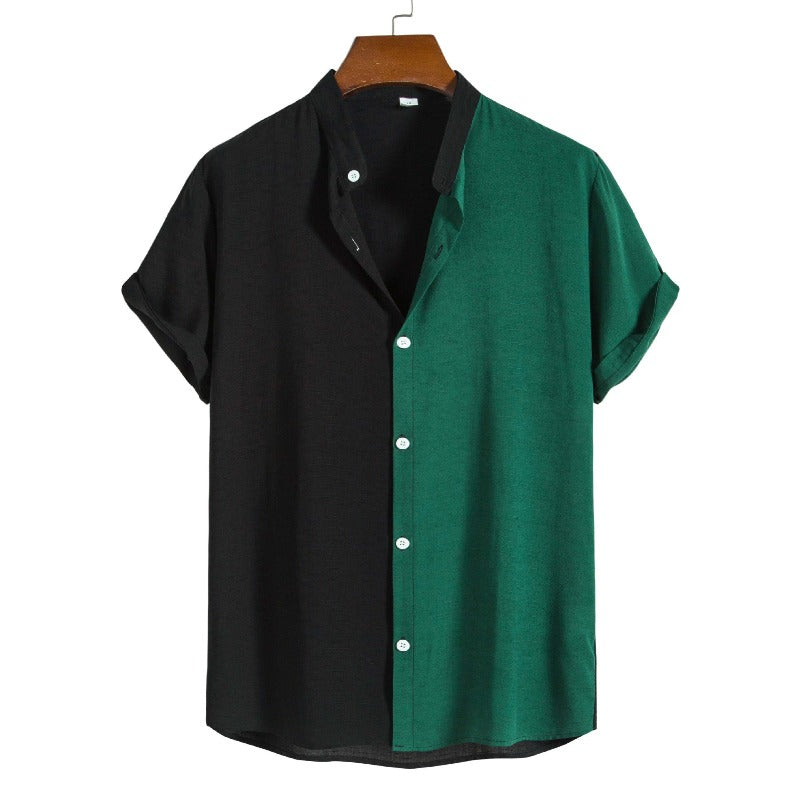 Men's Casual Collared Short Sleeve Shirt