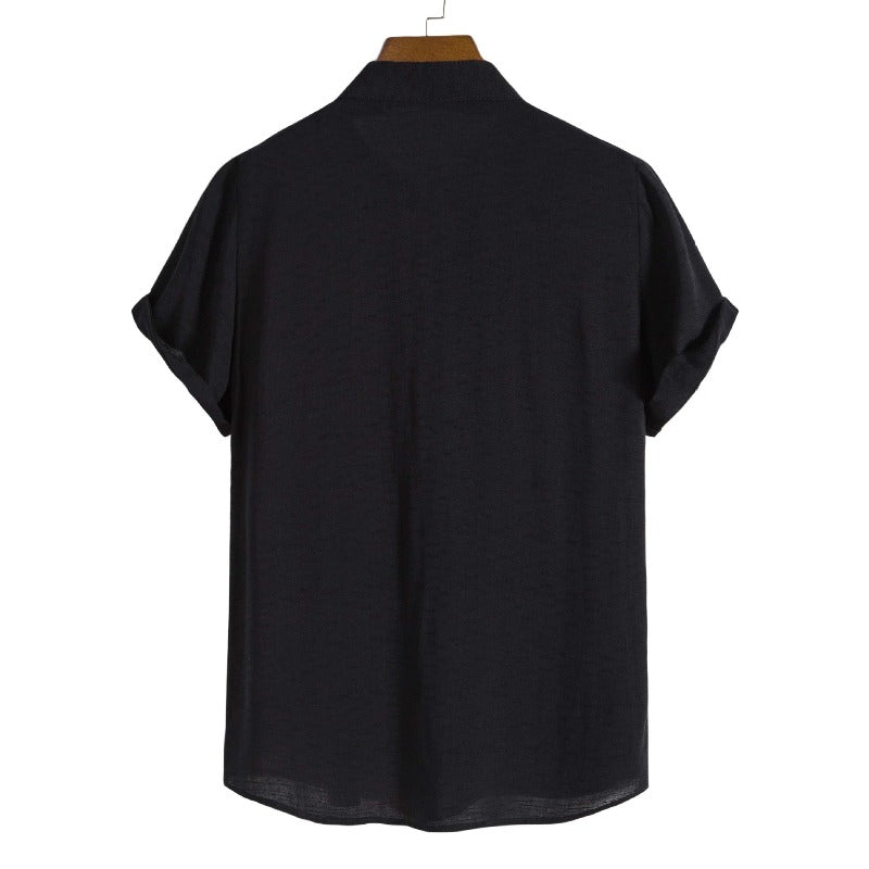 Men's Casual Collared Short Sleeve Shirt