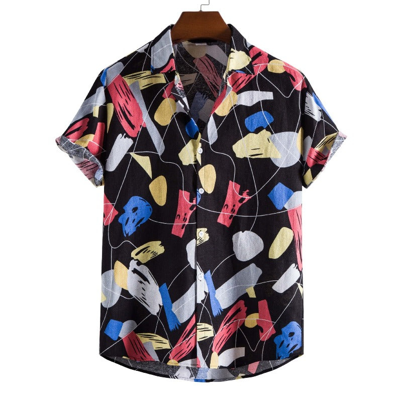 Doodle Casual Printed Short-Sleeved Shirt