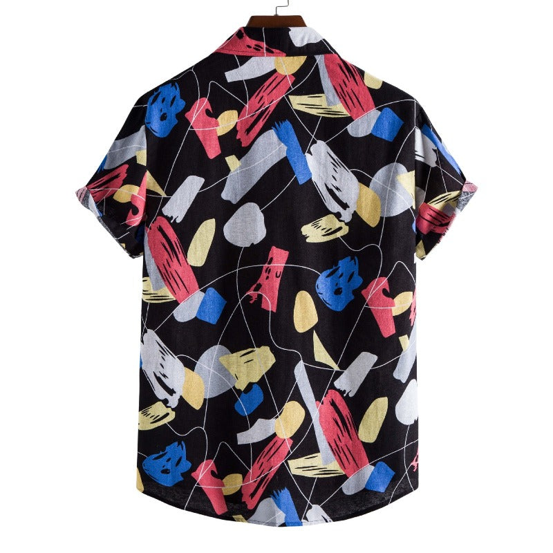 Doodle Casual Printed Short-Sleeved Shirt