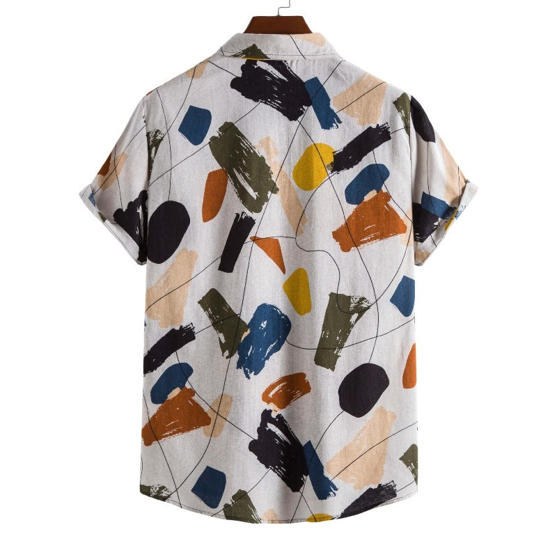 Doodle Casual Printed Short-Sleeved Shirt