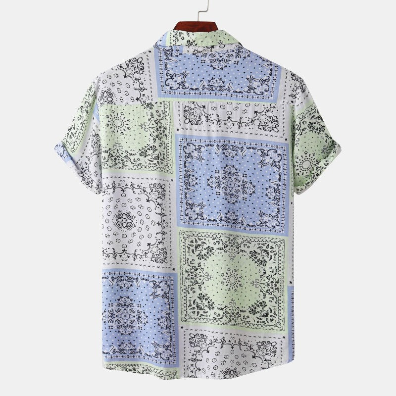 Casual Short Sleeve Floral Shirt
