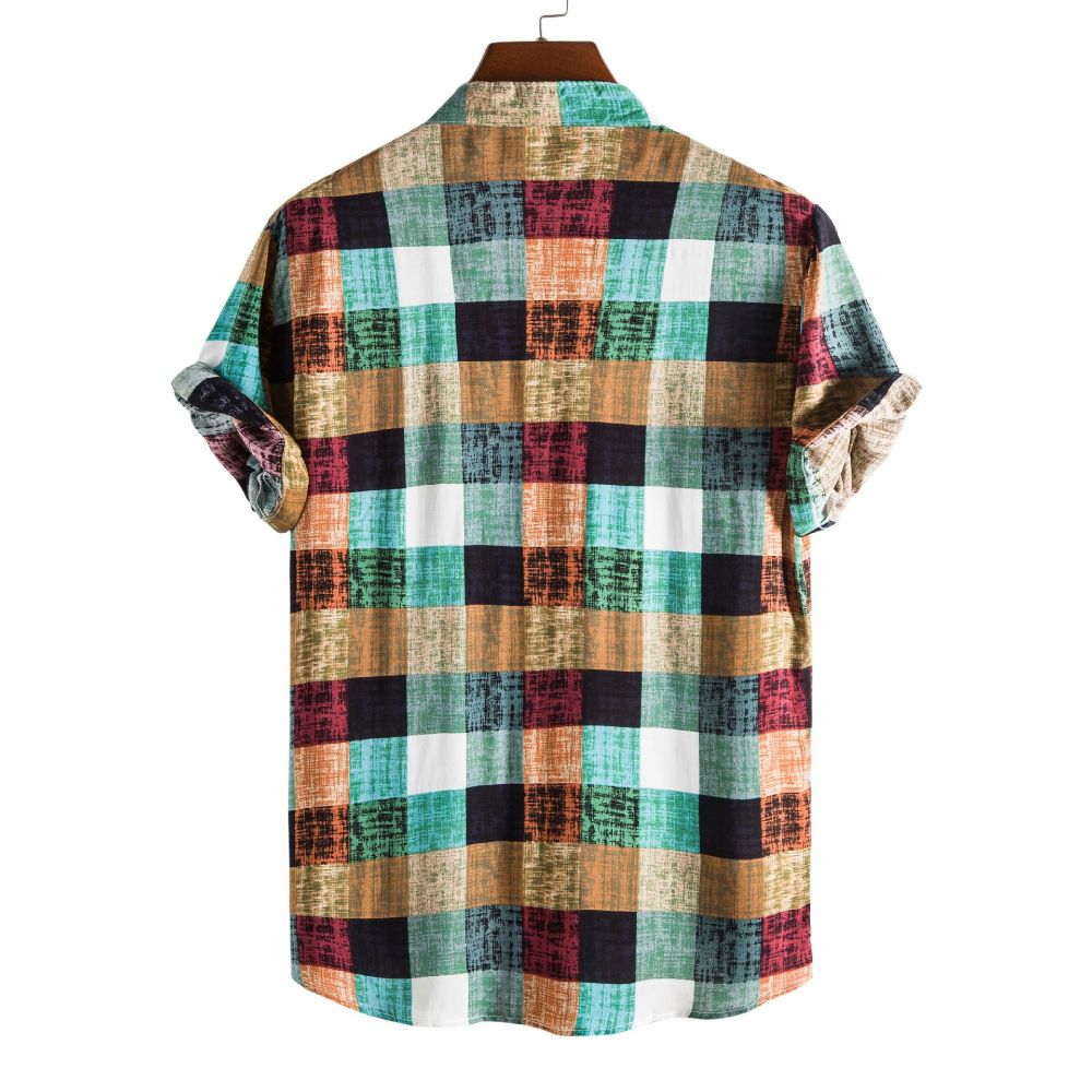 S225 Short Sleeve Printed Beach Shirt