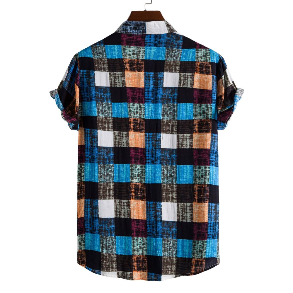 S225 Short Sleeve Printed Beach Shirt