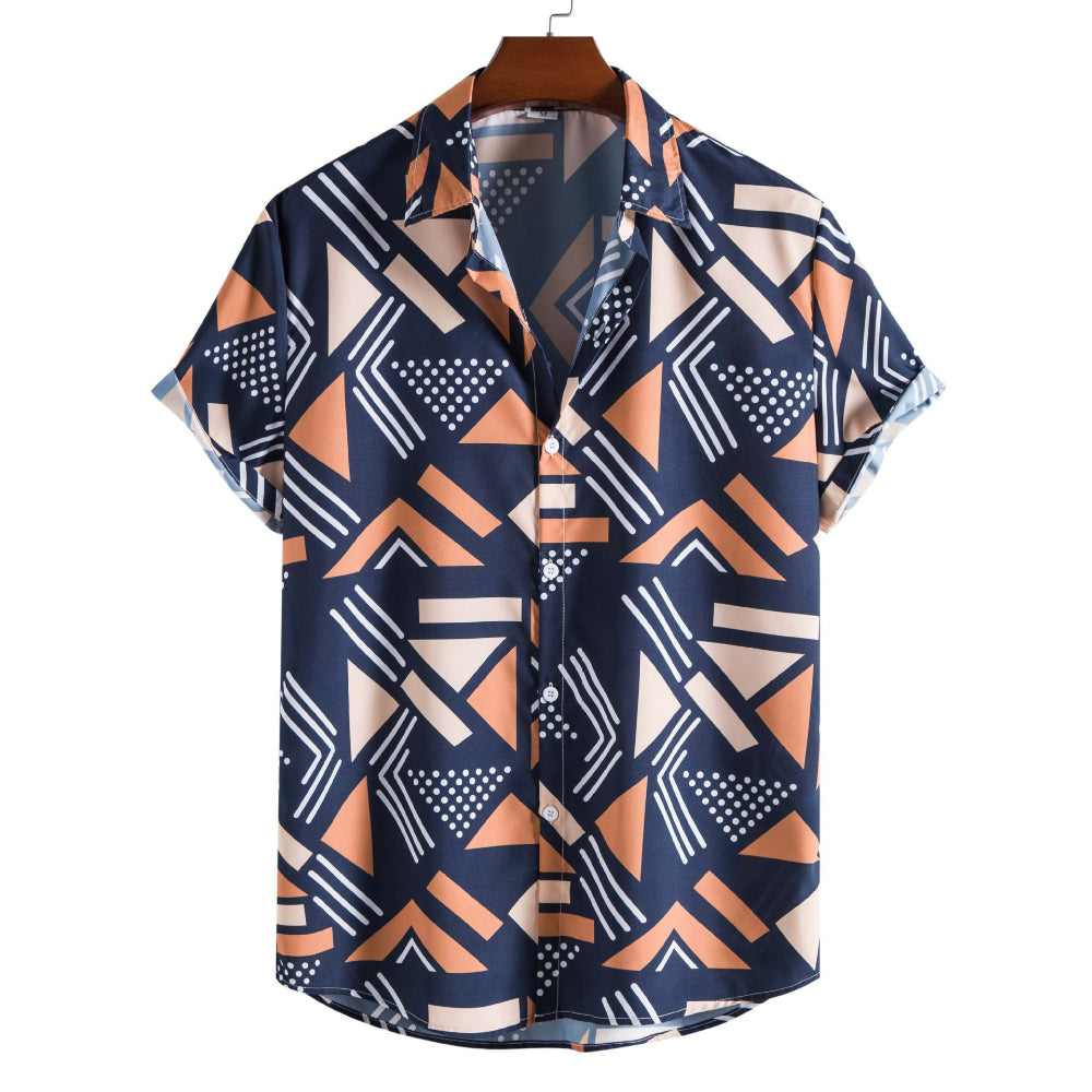 Printed Polyester Short Sleeved Shirt