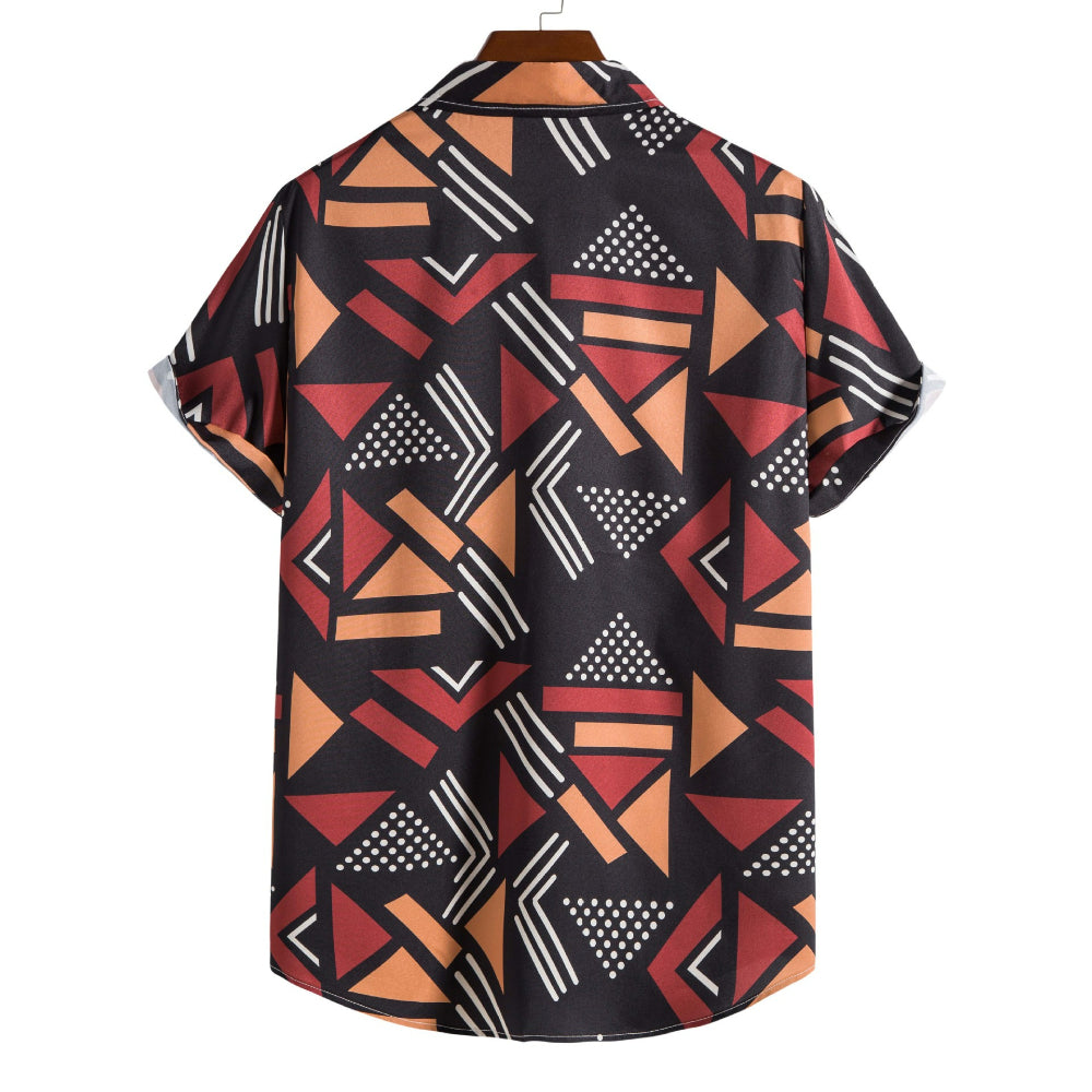 Printed Polyester Short Sleeved Shirt