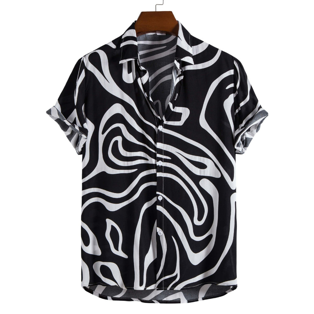 Geometric Print Short Sleeve Shirt