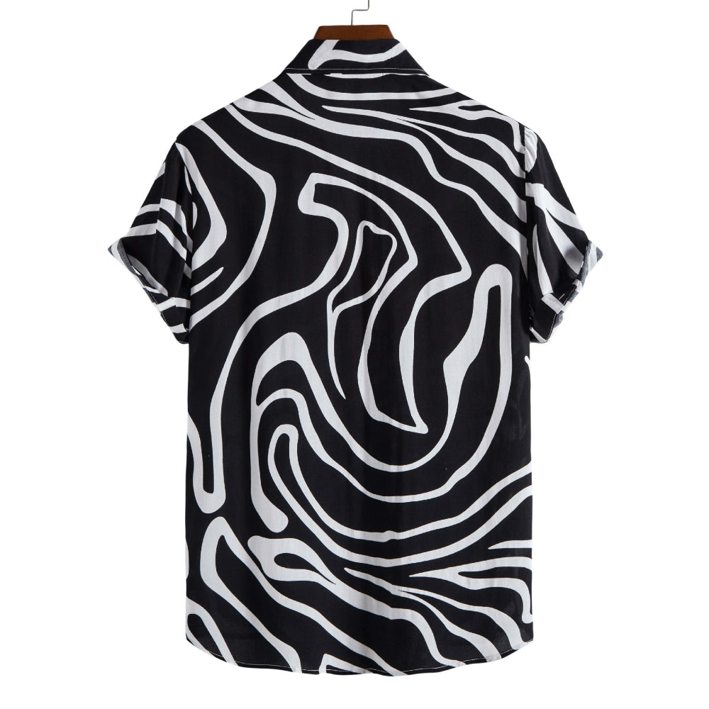 Geometric Print Short Sleeve Shirt