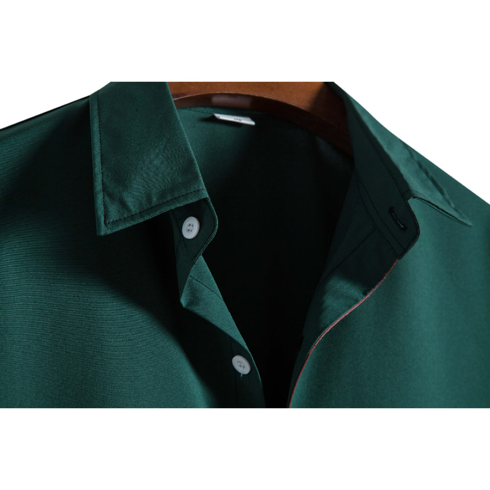 Solid Color Short Sleeve Shirt for Men