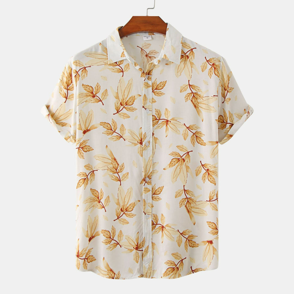 Floral Print Short-Sleeved Shirt