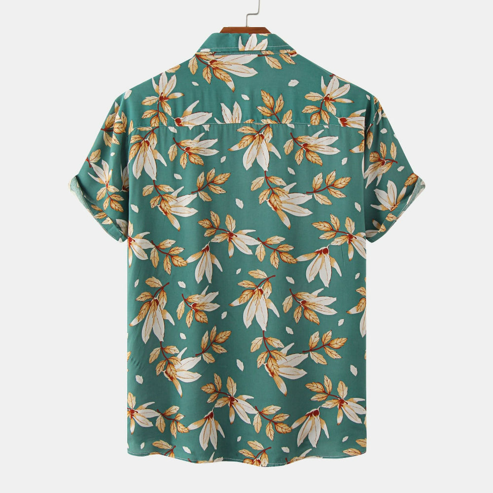 Floral Print Short-Sleeved Shirt