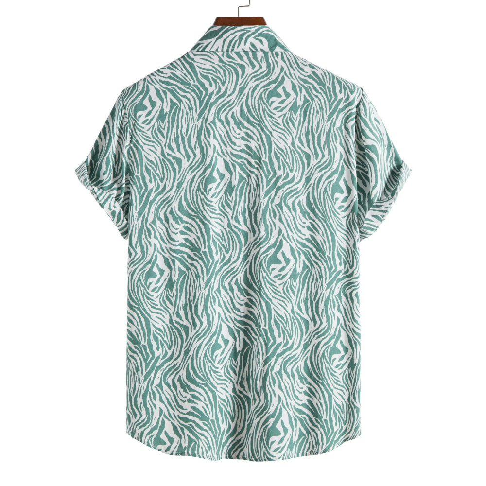Casual Leopard Print Short-Sleeve Shirt