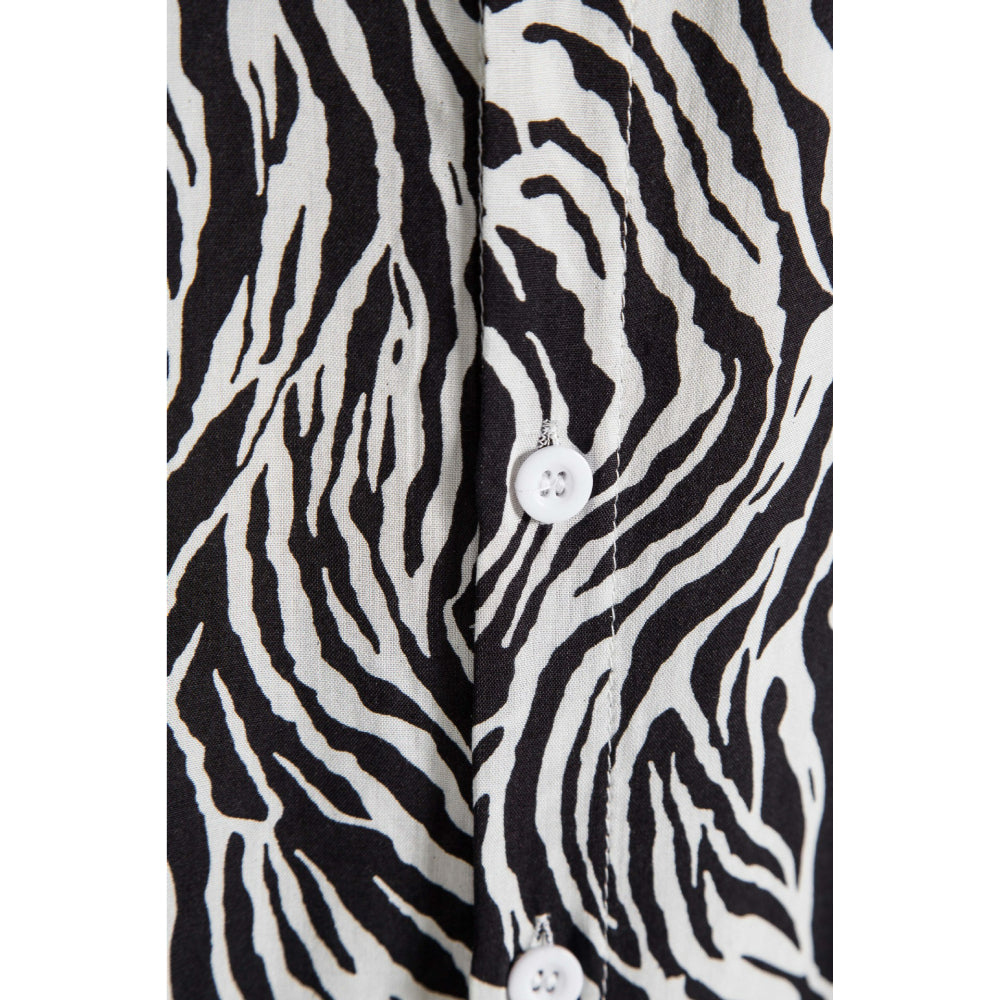 Casual Leopard Print Short-Sleeve Shirt