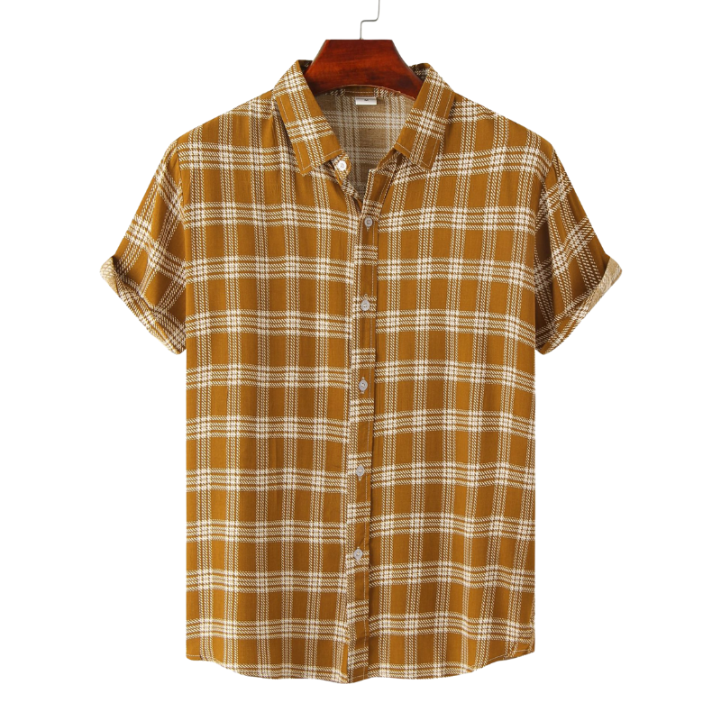 Semi-Formal Plaid Short Sleeve Shirt