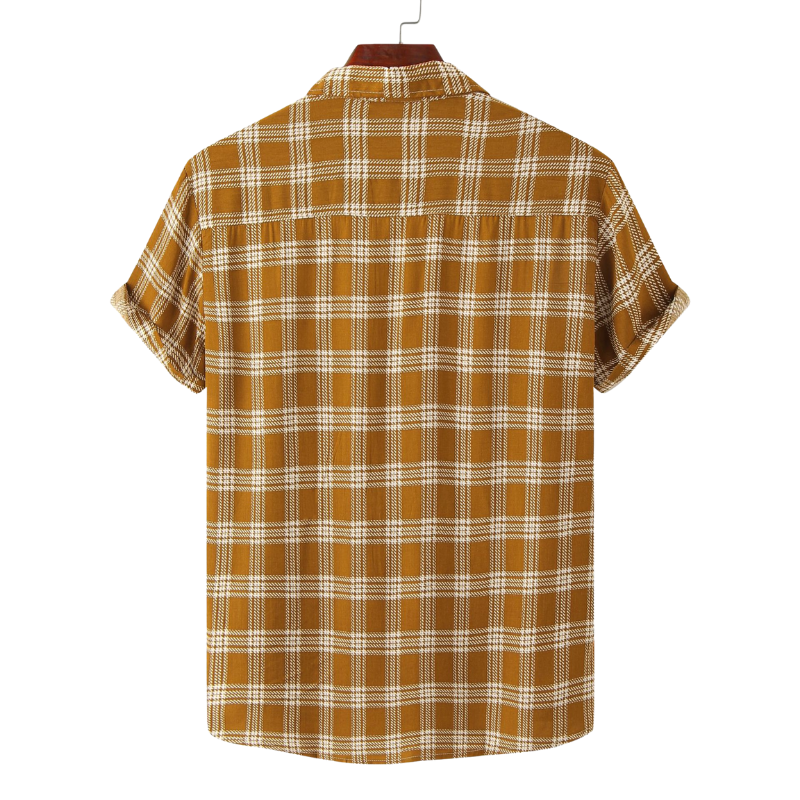 Semi-Formal Plaid Short Sleeve Shirt