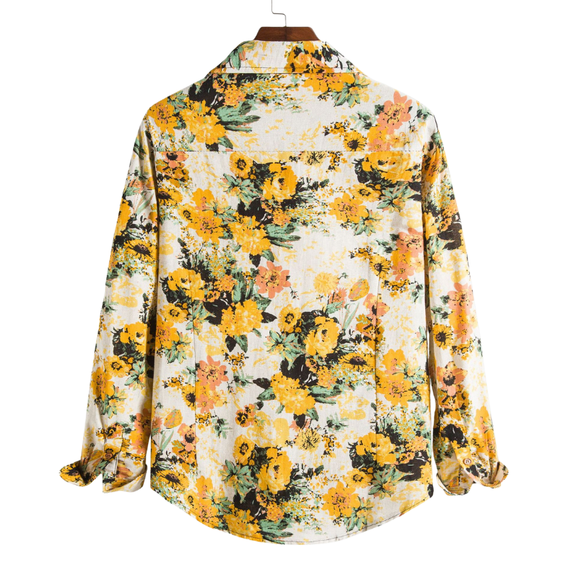 Casual Floral 3D Printed Long Sleeves Shirt