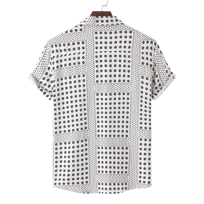 Dot Pattern Casual Short Sleeve Shirt