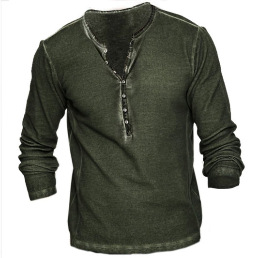 Men's Vintage Casual Long Sleeve T-Shirt