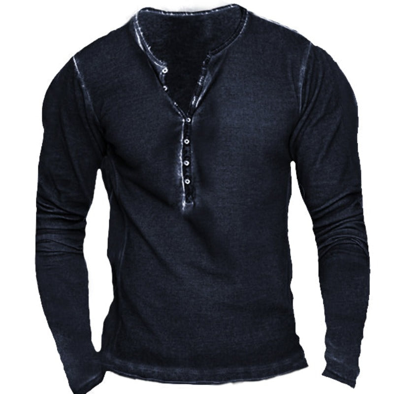 Men's Vintage Casual Long Sleeve T-Shirt