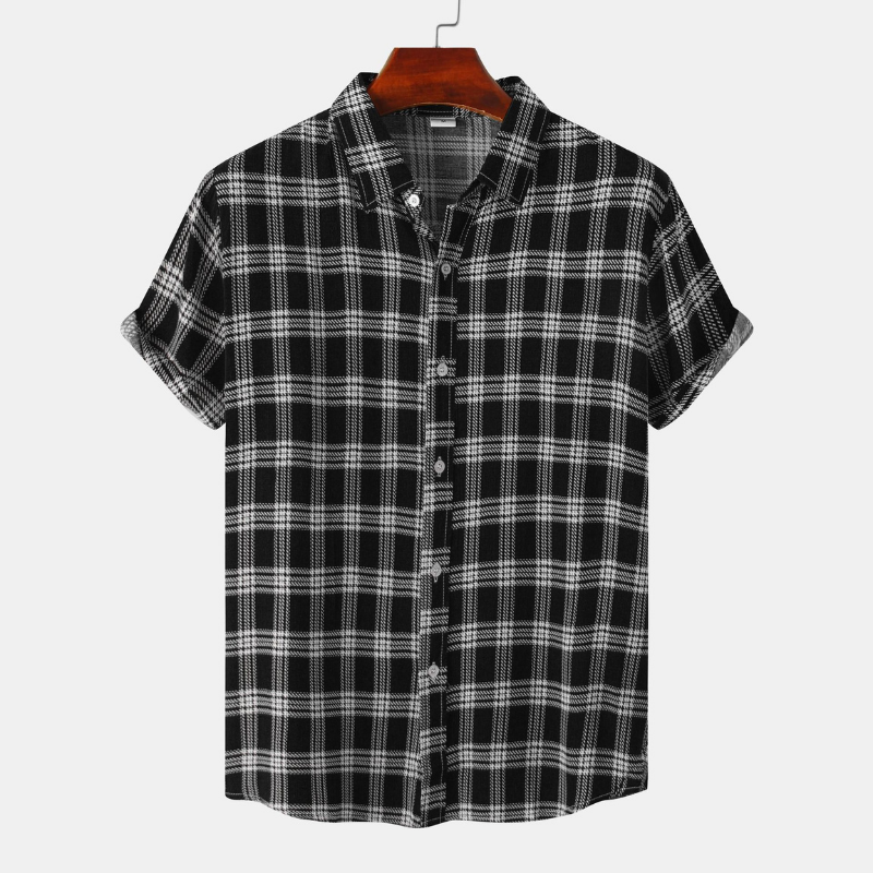 Semi-Formal Plaid Short Sleeve Shirt